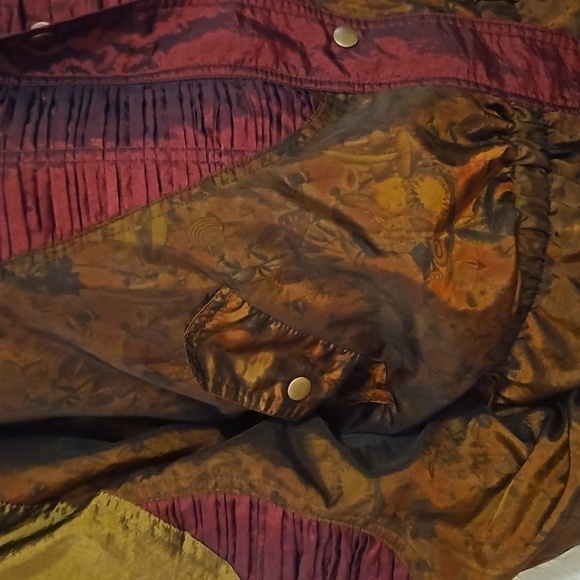 VTG COLIN 1980s Metallic Floral Swisher Windbreaker Jogger Suit - Picture 7 of 12